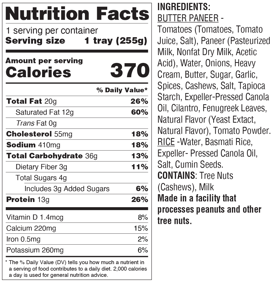 Nutrition info
